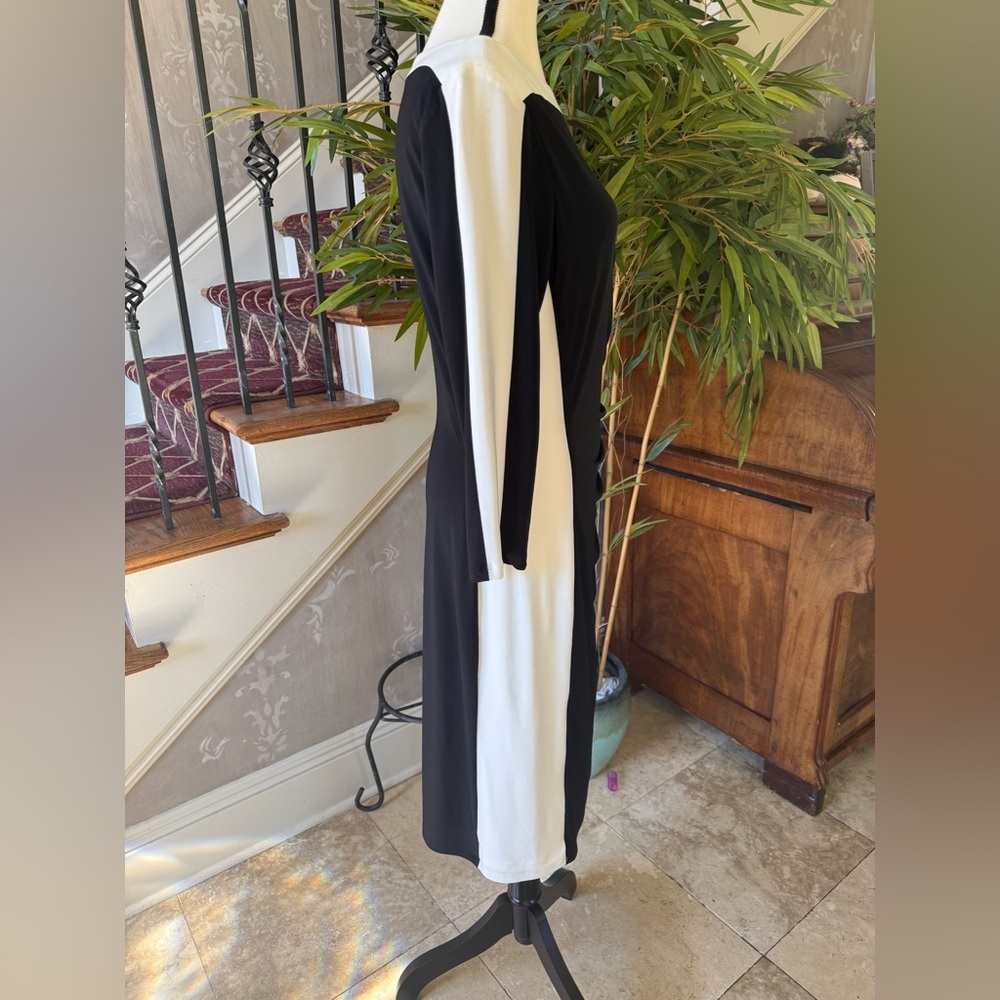 RALPH LAUREN ladies color NWT size 10 dress black and white color block - Picture 3 of 16